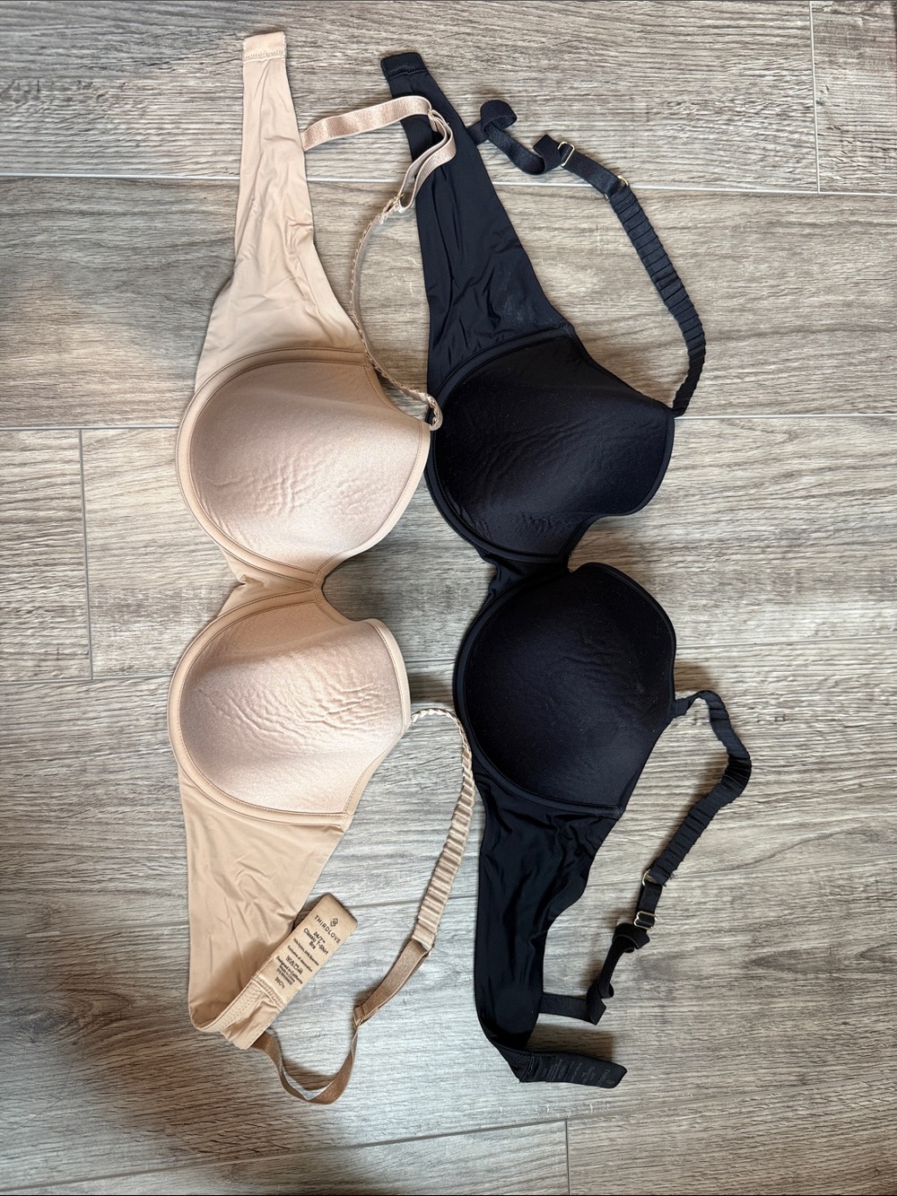 ThirdLove T-Shirt Bras - Black & Nude